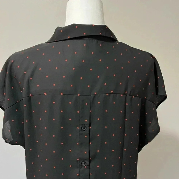 Cleo Short Sleeve Polka Dot Blouse - Picture 5 of 10